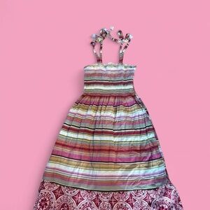 Mossimo Supply Co. Pink Multicolor Striped Mini Sundress